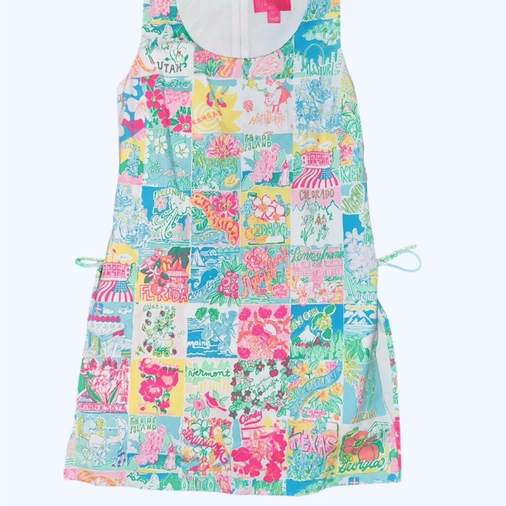 Lilly Pulitzer sammi romper dress state of mind 16 Patchwork dress size 16 NWT - Picture 3 of 5